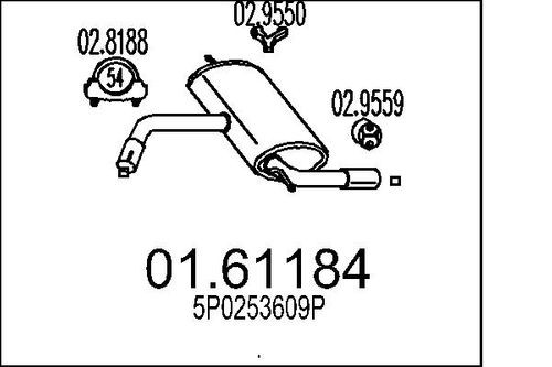 Image du produit pour Silencieux arrière