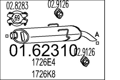Image du produit pour Silencieux arrière