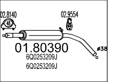 Image du produit pour Silencieux central