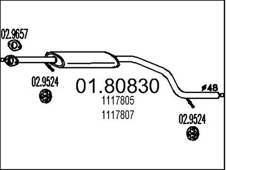 Image du produit pour Silencieux central