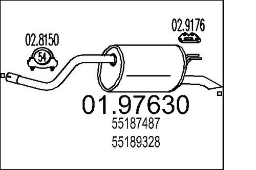Image du produit pour Silencieux arrière