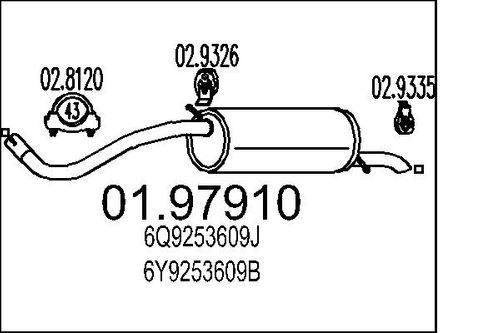 Image du produit pour Silencieux arrière