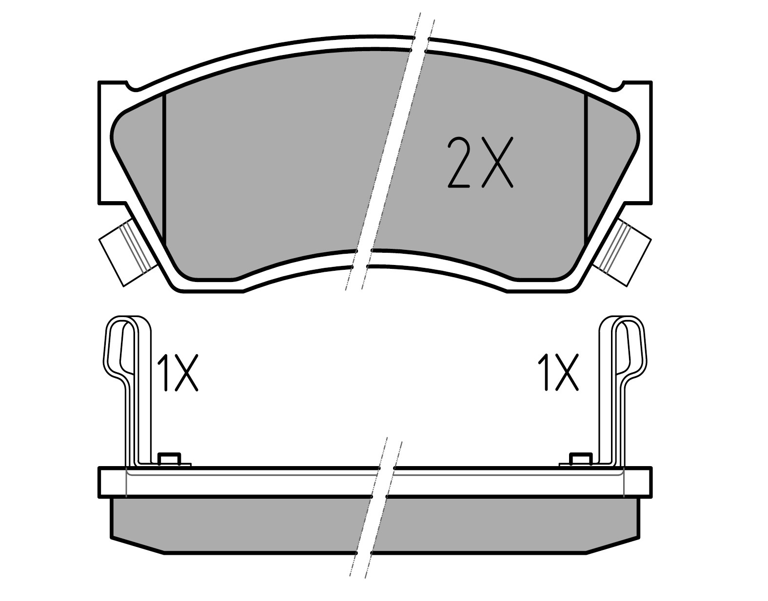Jeu de 4 plaquettes de frein | MEYLE