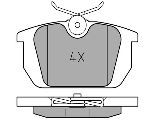 Image du produit pour Jeu de 4 plaquettes de frein