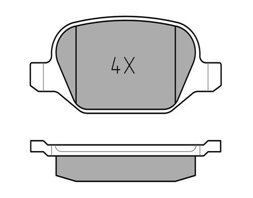 Image du produit pour Jeu de 4 plaquettes de frein