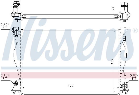 Radiateur, refroidissement du moteur | NISSENS