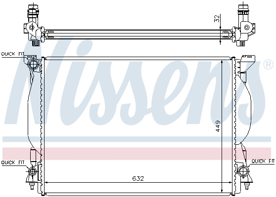 Radiateur, refroidissement du moteur | NISSENS