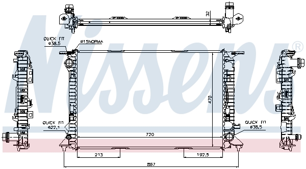 Radiateur, refroidissement du moteur | NISSENS