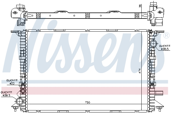 Radiateur, refroidissement du moteur | NISSENS