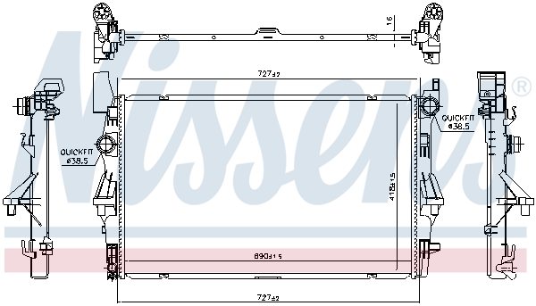 Radiateur, refroidissement du moteur | NISSENS