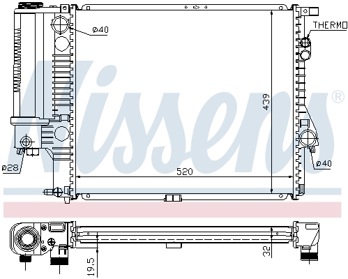 Radiateur, refroidissement du moteur | NISSENS