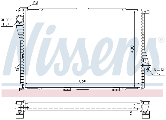 Radiateur, refroidissement du moteur | NISSENS