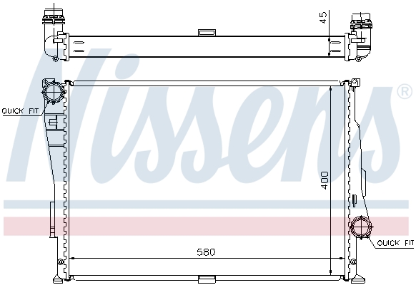 Radiateur, refroidissement du moteur | NISSENS