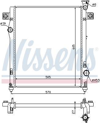 Radiateur, refroidissement du moteur | NISSENS