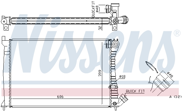 Radiateur, refroidissement du moteur | NISSENS