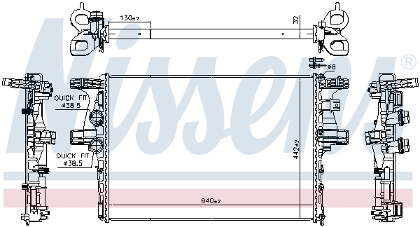 Radiateur, refroidissement du moteur | NISSENS