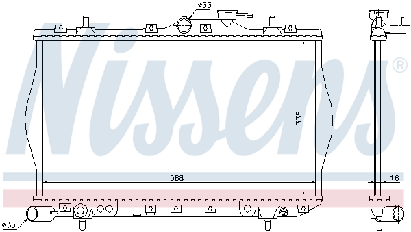 Radiateur, refroidissement du moteur | NISSENS