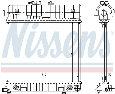 Radiateur, refroidissement du moteur | NISSENS