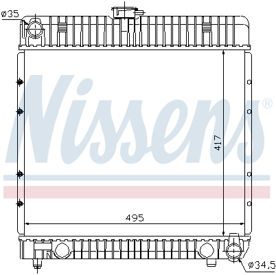 Radiateur, refroidissement du moteur | NISSENS