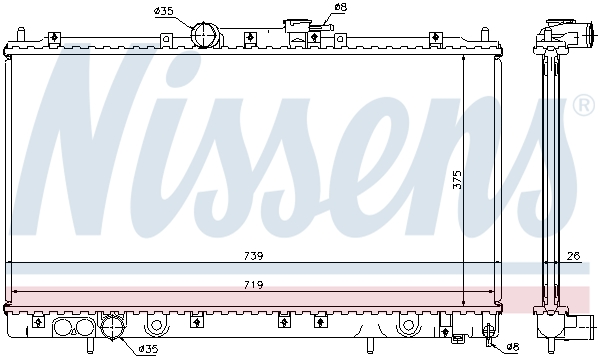 Radiateur, refroidissement du moteur | NISSENS