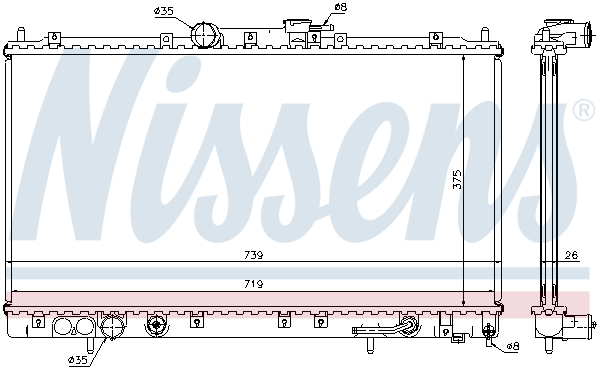 Radiateur, refroidissement du moteur | NISSENS