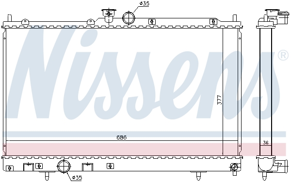 Radiateur, refroidissement du moteur | NISSENS