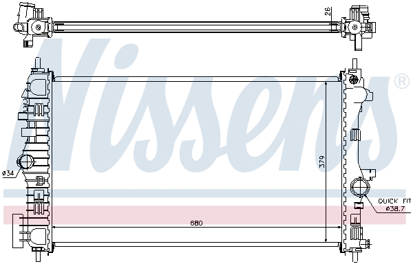 Radiateur, refroidissement du moteur | NISSENS