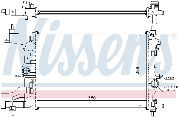 Radiateur, refroidissement du moteur | NISSENS