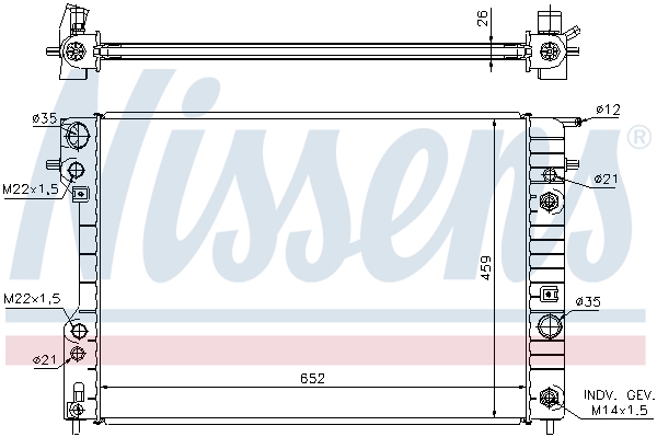 Radiateur, refroidissement du moteur | NISSENS