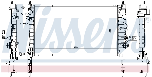 Radiateur, refroidissement du moteur | NISSENS