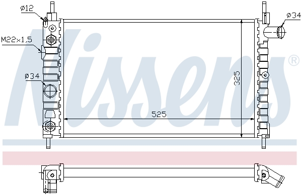 Radiateur, refroidissement du moteur | NISSENS
