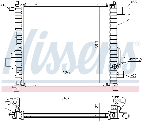 Radiateur, refroidissement du moteur | NISSENS