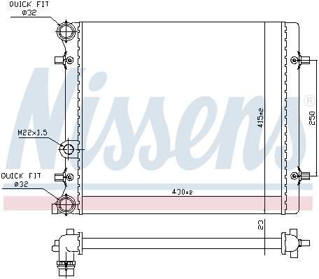 Radiateur, refroidissement du moteur | NISSENS