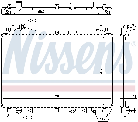 Radiateur, refroidissement du moteur | NISSENS