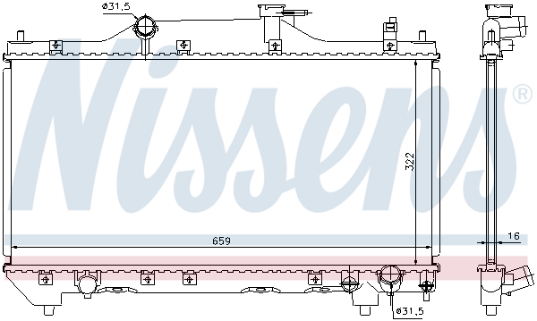 Radiateur, refroidissement du moteur | NISSENS