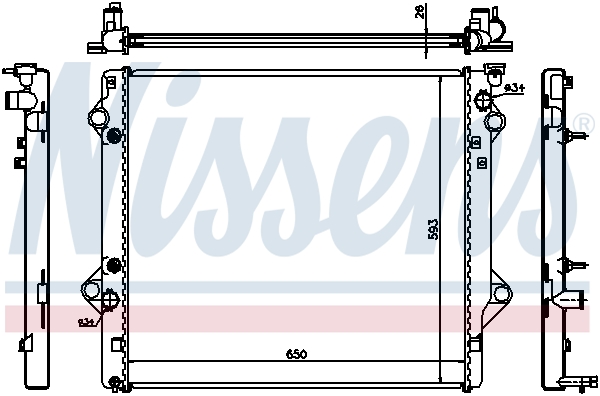 Radiateur, refroidissement du moteur | NISSENS