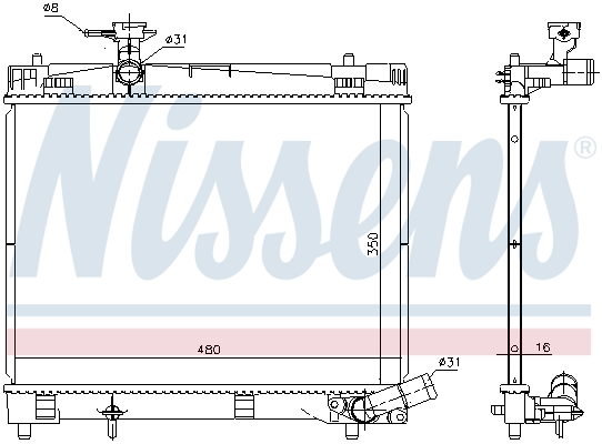 Radiateur, refroidissement du moteur | NISSENS