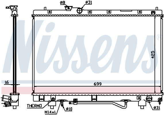 Radiateur, refroidissement du moteur | NISSENS