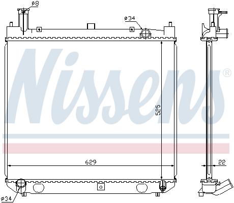 Radiateur, refroidissement du moteur | NISSENS