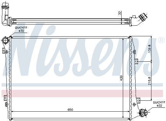 Radiateur, refroidissement du moteur | NISSENS