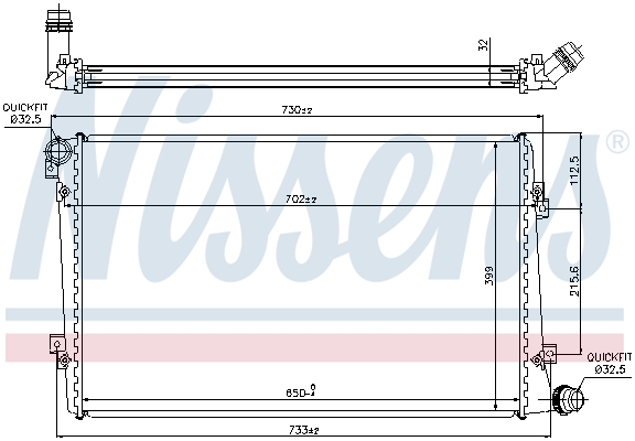 Radiateur, refroidissement du moteur | NISSENS