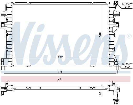 Radiateur, refroidissement du moteur | NISSENS