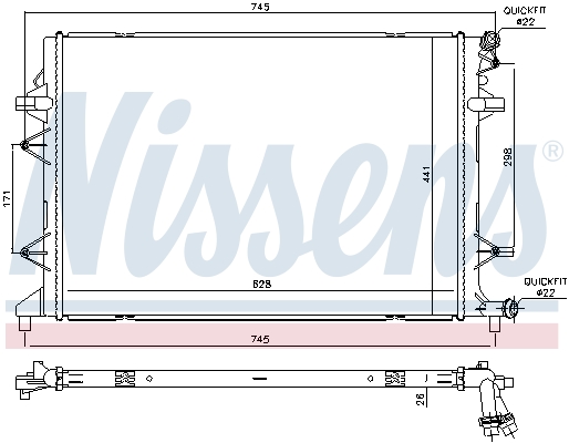 Radiateur basse température, intercooler | NISSENS