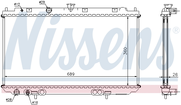 Radiateur, refroidissement du moteur | NISSENS
