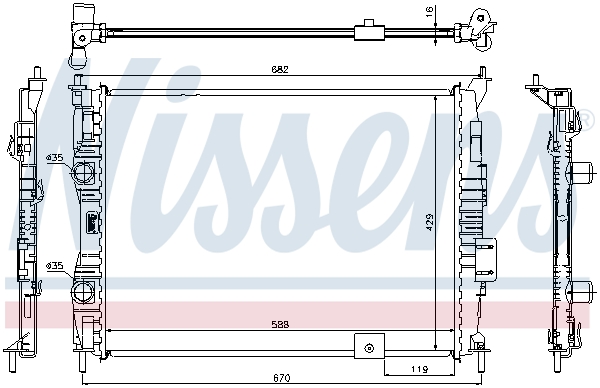 Radiateur, refroidissement du moteur | NISSENS