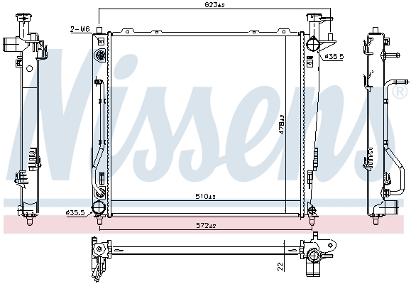 Radiateur, refroidissement du moteur | NISSENS