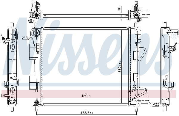 Radiateur, refroidissement du moteur | NISSENS