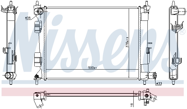 Radiateur, refroidissement du moteur | NISSENS