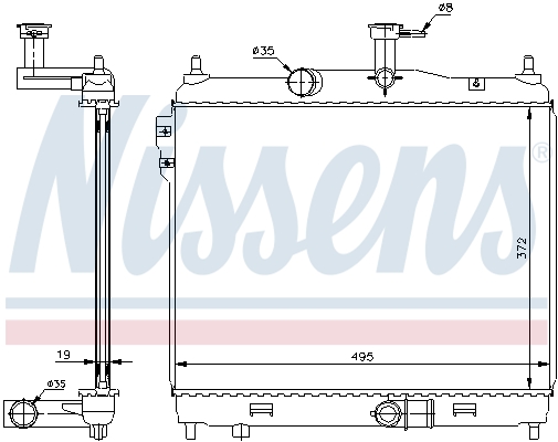 Radiateur, refroidissement du moteur | NISSENS