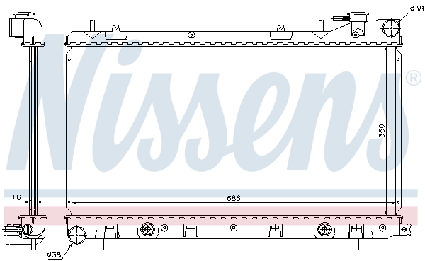 Radiateur, refroidissement du moteur | NISSENS